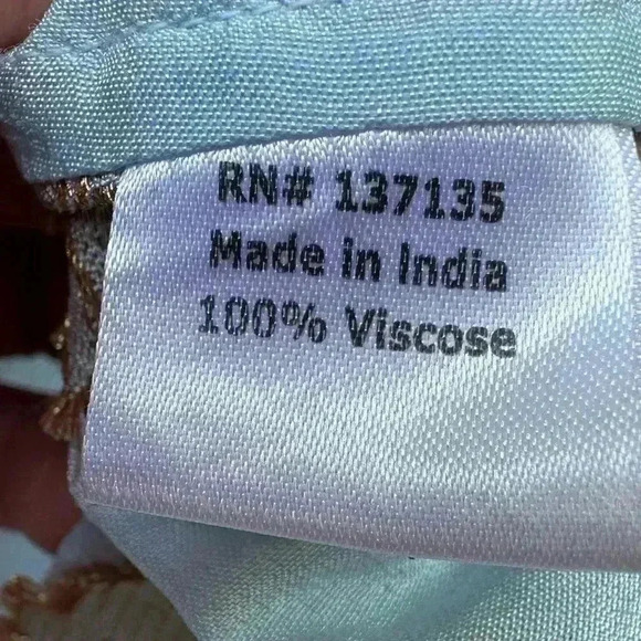 Bella Tu popover tunic Blue gold Small classy contemporary casual artsy - Picture 6 of 10